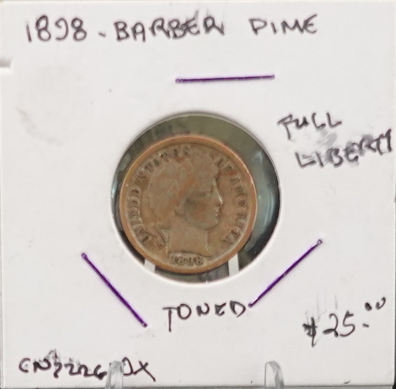 1898 Barber Dime (1 of 2)