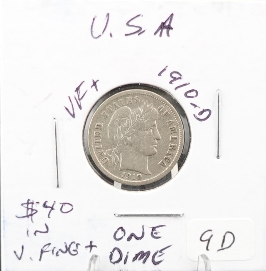 1910-D Barber Dime (1 of 2)