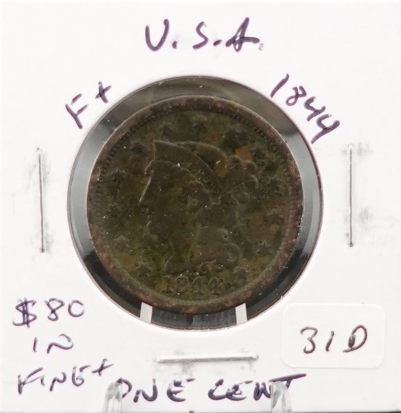 1844 Large Cent (1 of 2)