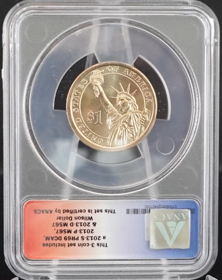 3 Coin Woodrow Wilson Coin Set - 5
