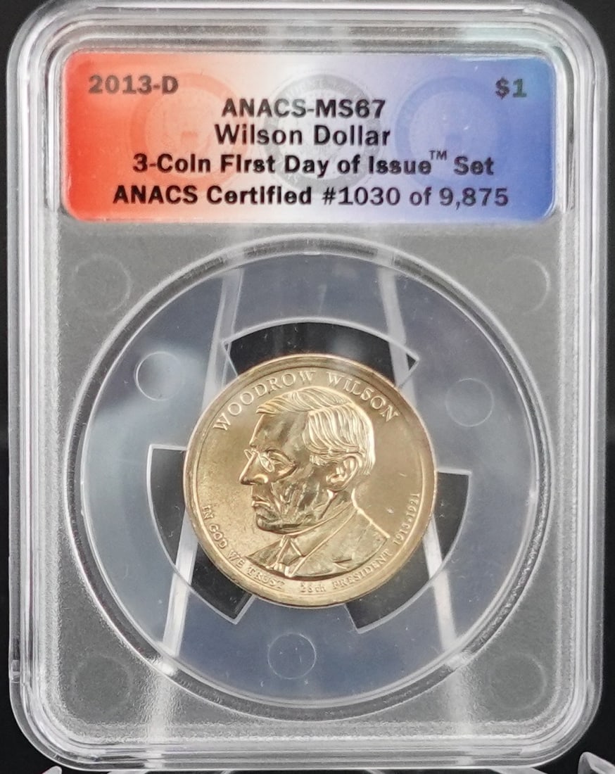 3 Coin Woodrow Wilson Coin Set - 7