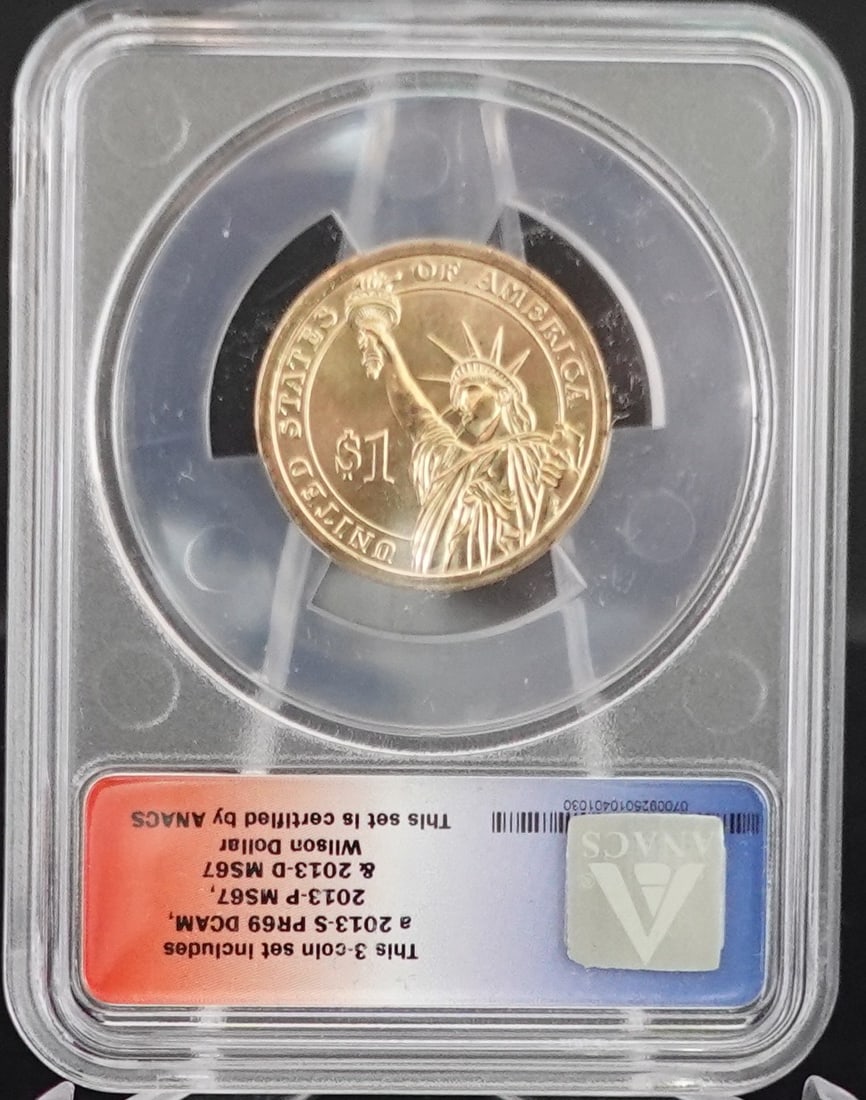 3 Coin Woodrow Wilson Coin Set - 8
