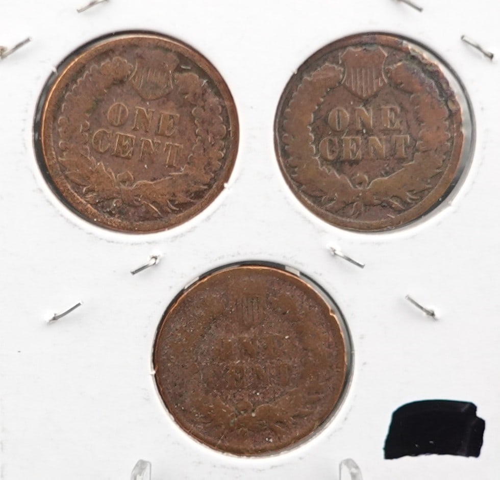 (3) Indian Head Cent 188801881 and 1882 - 2