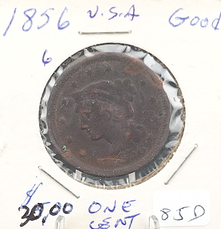 1856 Braided Hair Large Cent (1 of 2)