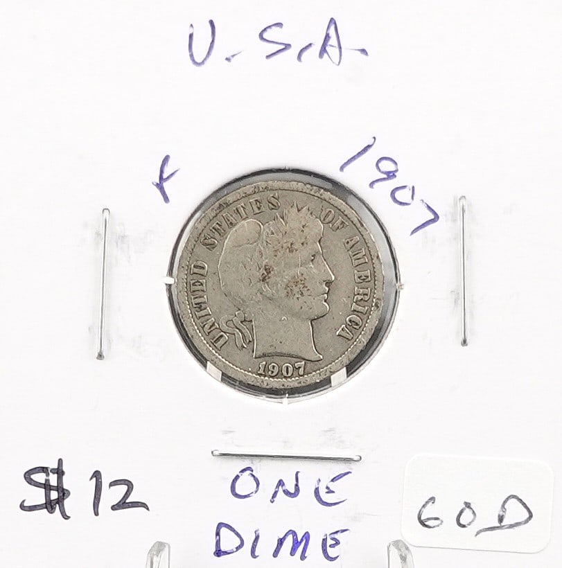 1907 Barber Dime (1 of 2)