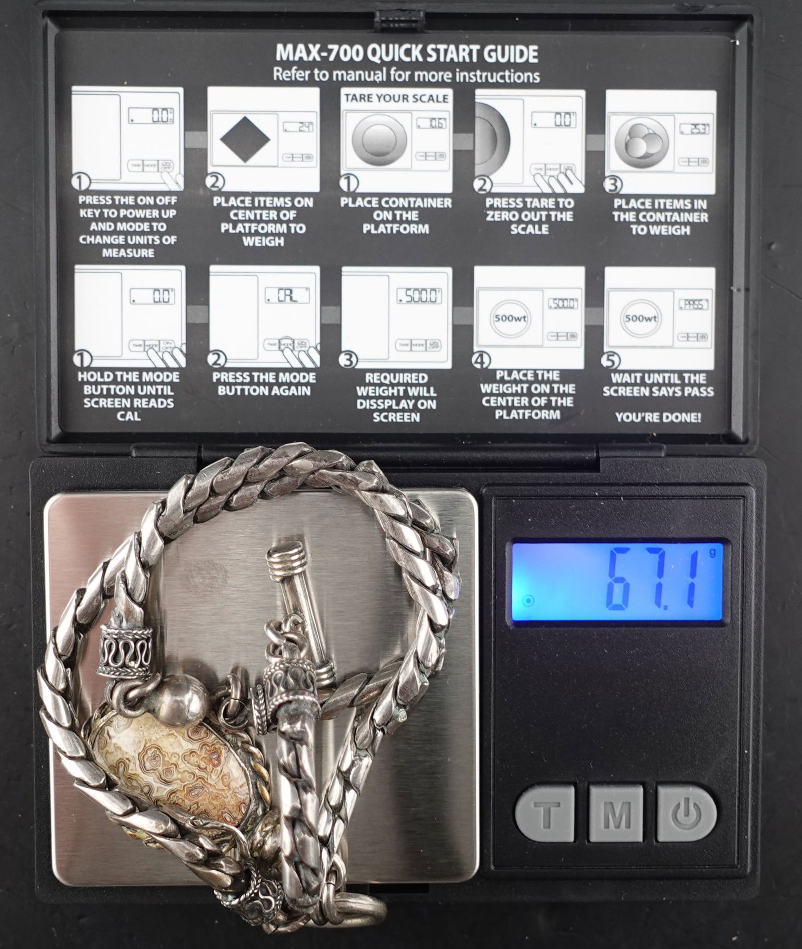 Silver Pocket Watch Chain: 67 grams of Sterling Silver Condition: ExcellentLow Estimate: 180.00High Estimate: 210.00