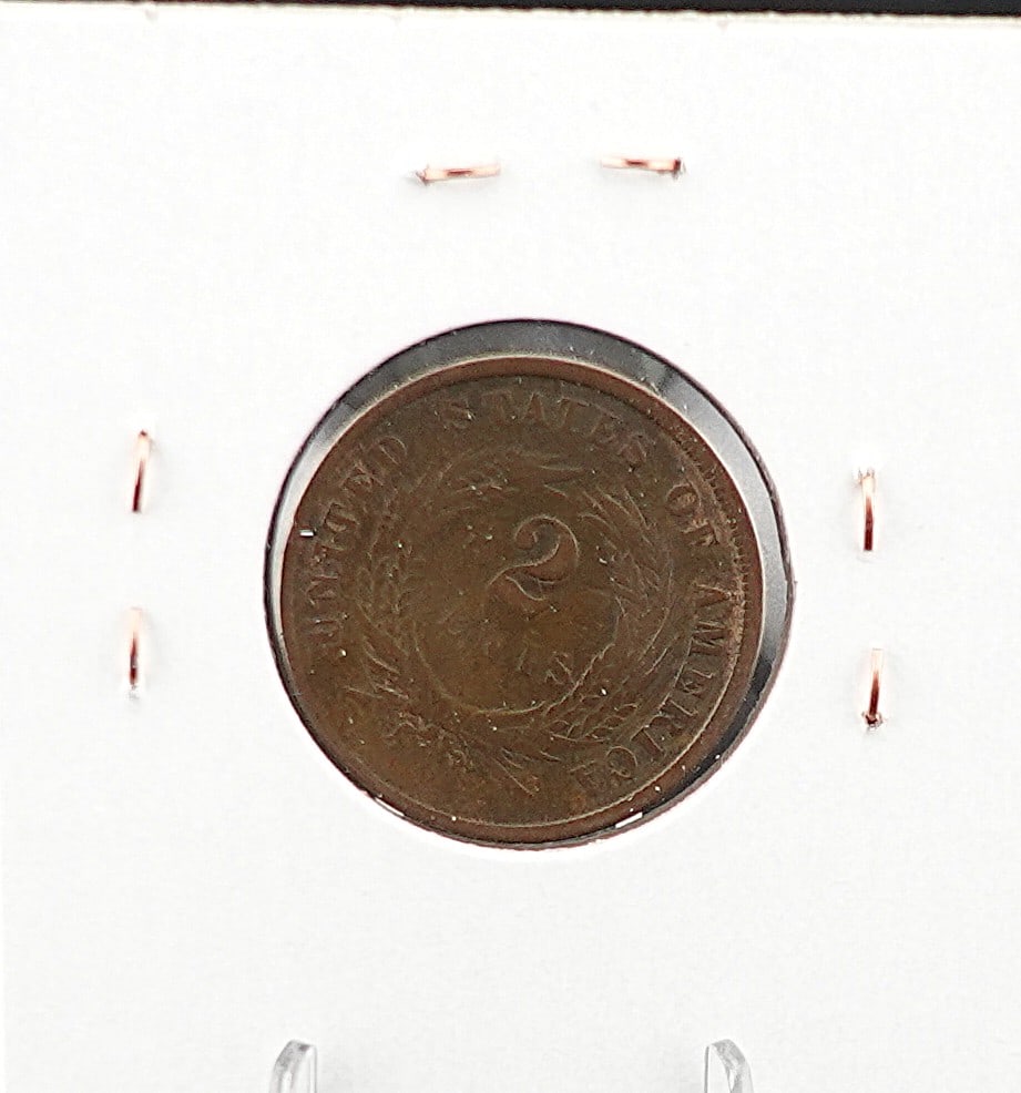 1864 LL 2 Cent Piece - 2