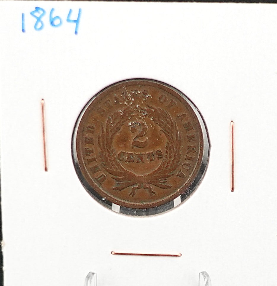 1864 LL 2 Cent Piece (1 of 2)