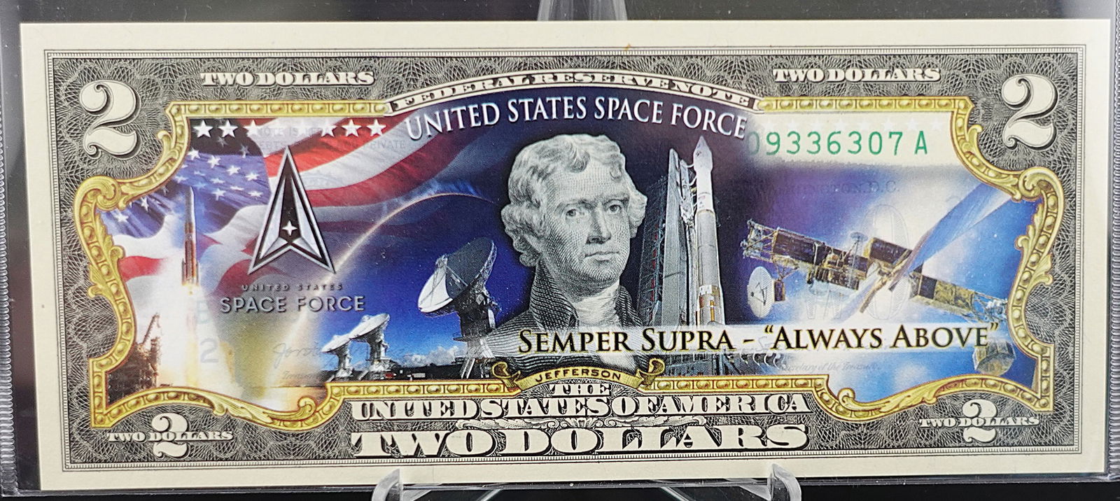 Space Force $2 Note: This is a Beautiful Note! Low Estimate: 20.00High Estimate: 40.00