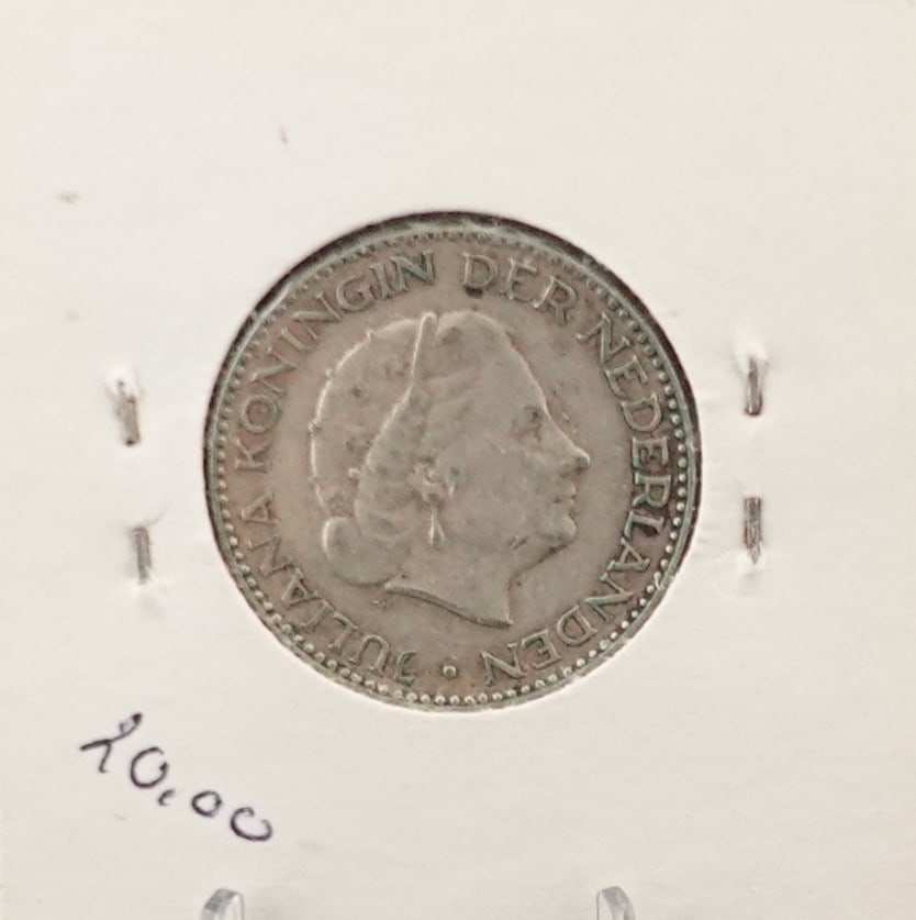 1955 1 Gulden Netherlands Silver Coin - 2