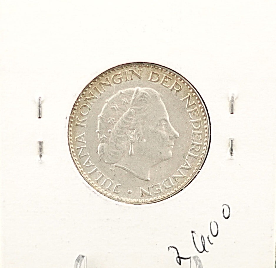 1965 1 Gulden Netherlands Silver Coin - 2