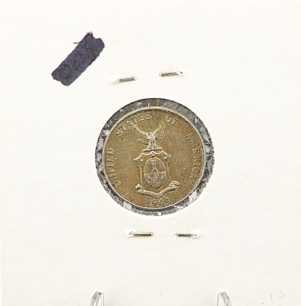 1944-D 10 Centavos Philippian's Silver Coin - 2