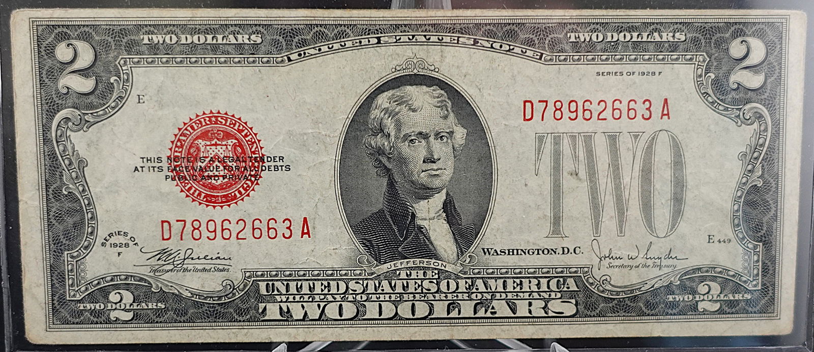 1928-F $2 Note (1 of 2)