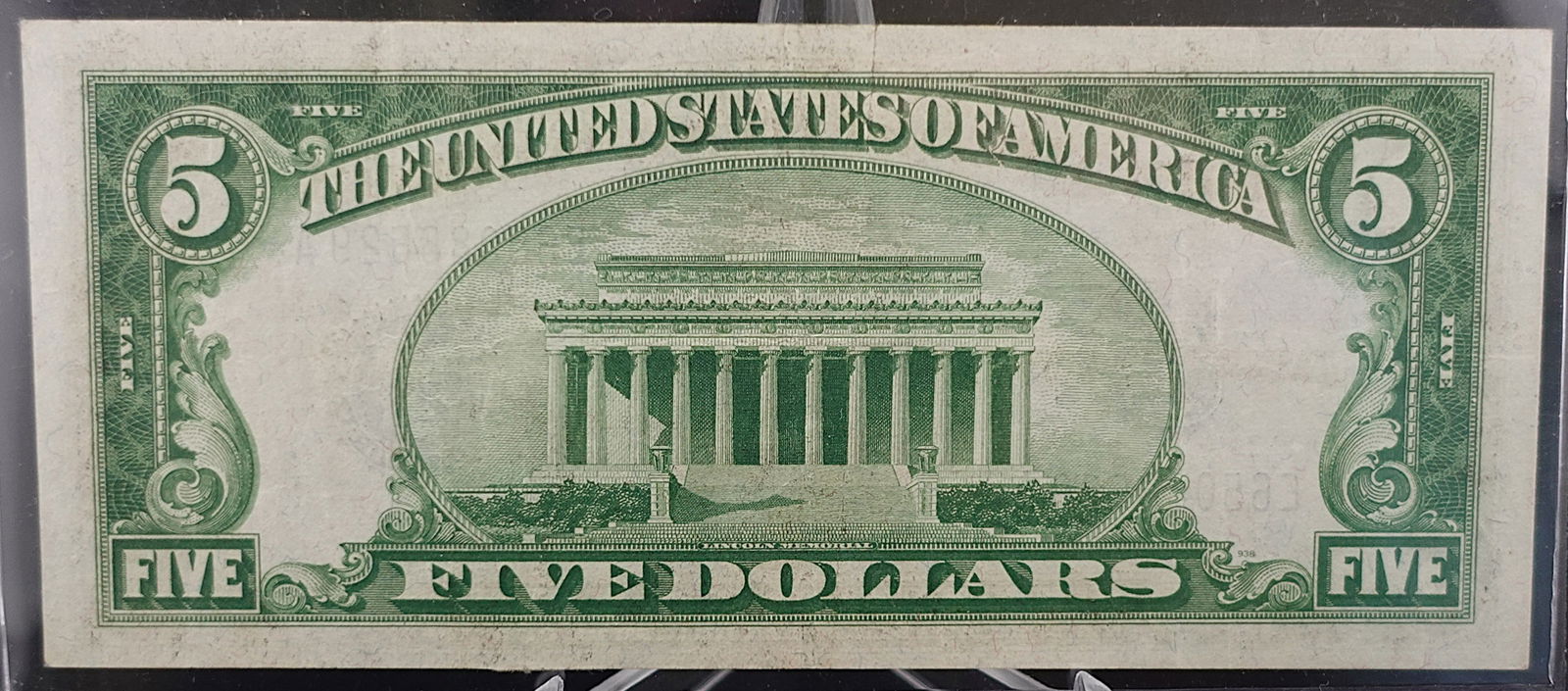 1934-A Blue Seal $5 Silver Certificate - 2