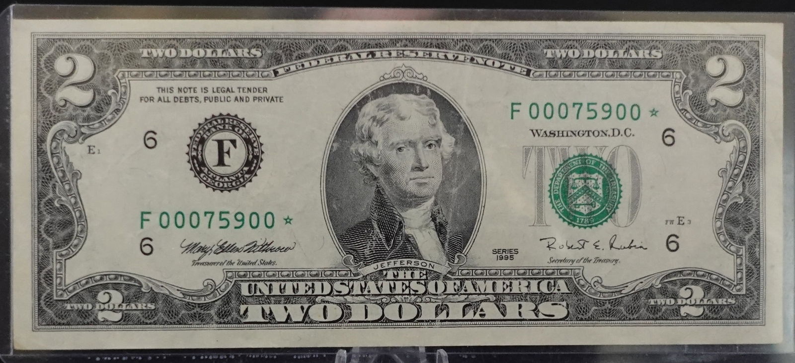 1995 $2 Star Note (1 of 2)