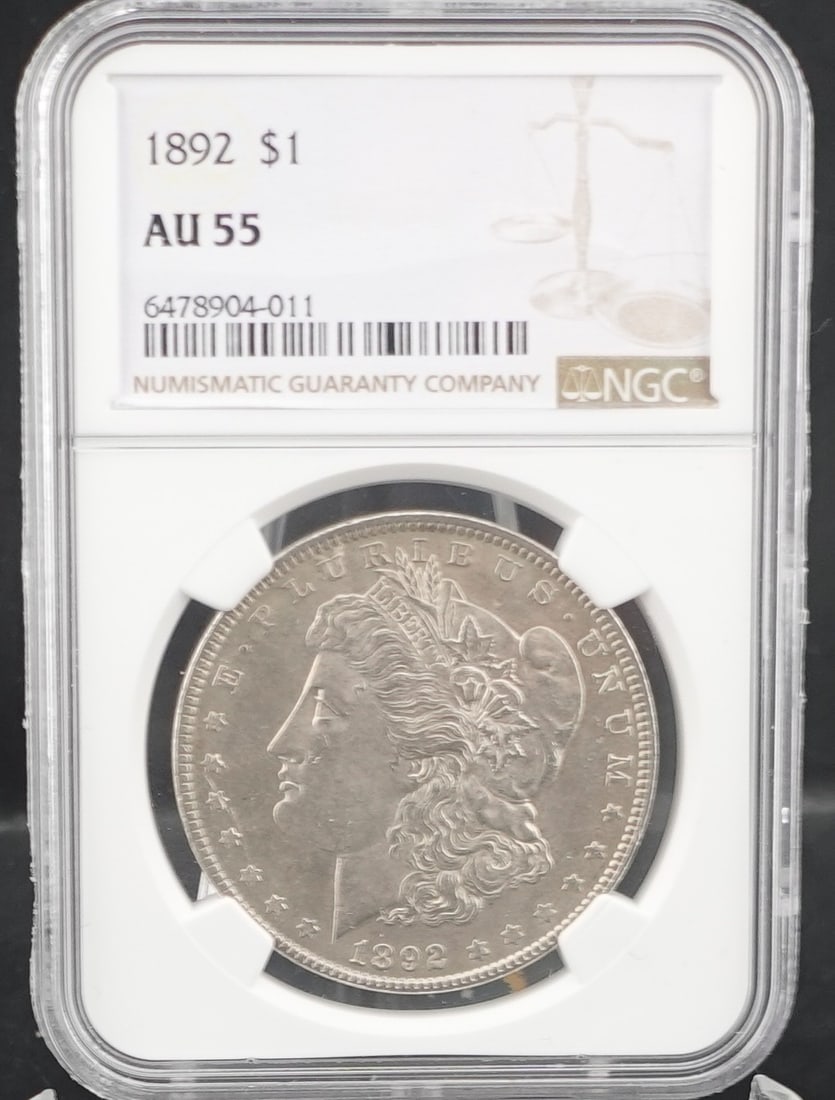 1892 Morgan Dollar: NGC Graded AU 55 Low Estimate: 200.00High Estimate: 300.00