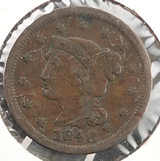 1846 Braided Head Large Cent: This is the Tale Date Variety Low Estimate: 40.00 High Estimate: 60.00