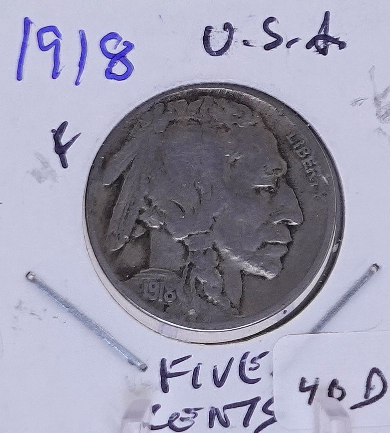 1916, 1917, 1918 and 1919 Buffalo Nickel - 5