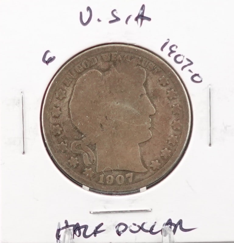 (2) Barber Half Dollars: 1907-D and 1907-O High Estimate: 80Low Estimate: 60