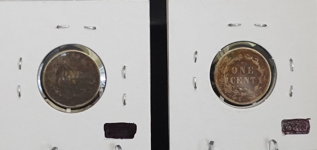 1859 and 1860 Indian Head Cent - 2