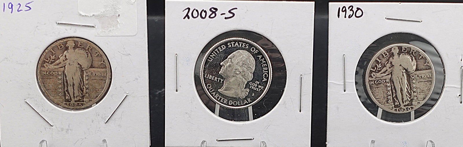 (2) Standing Liberty Quarters and (1) Washington Quarter (1 of 2)