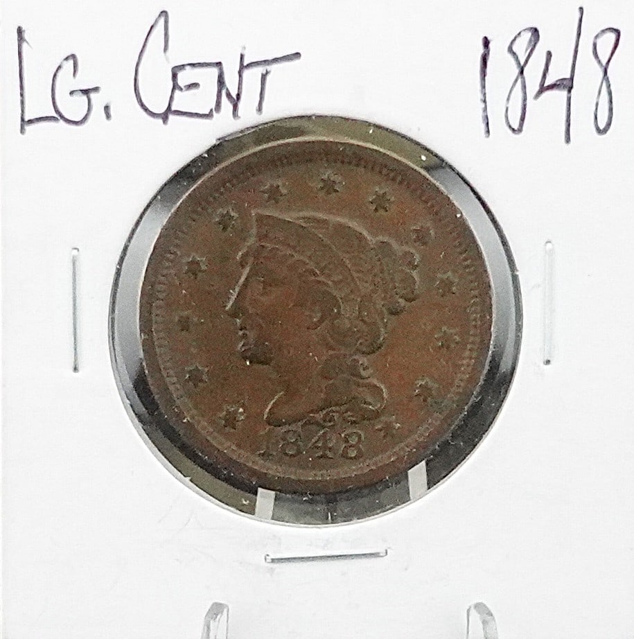1848 Braided Hair Large Cent (1 of 2)