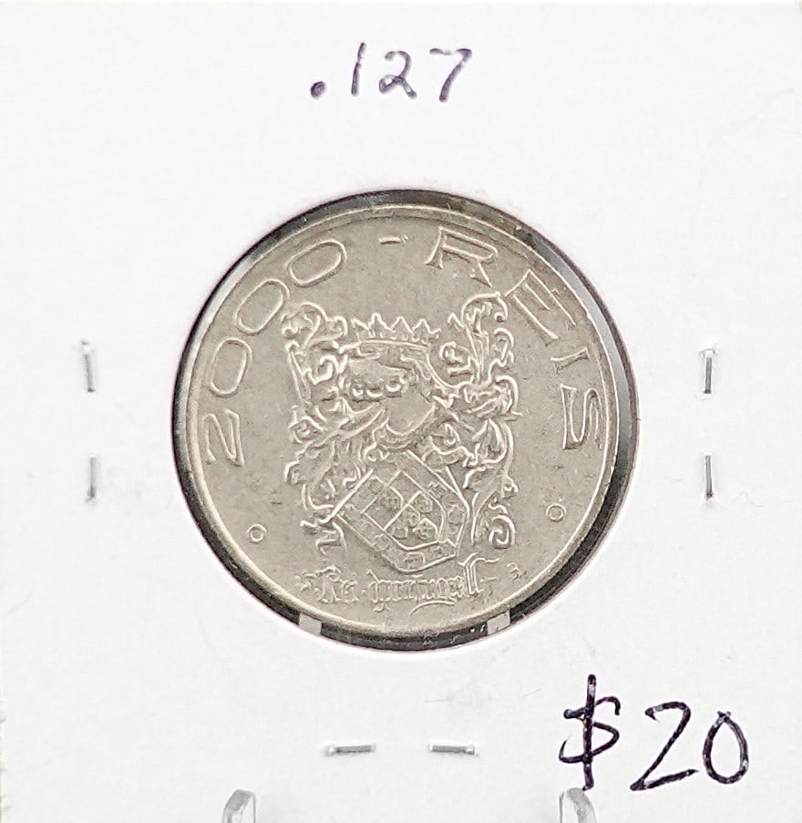 1932 Brazil 2000 Reis Coin - 2