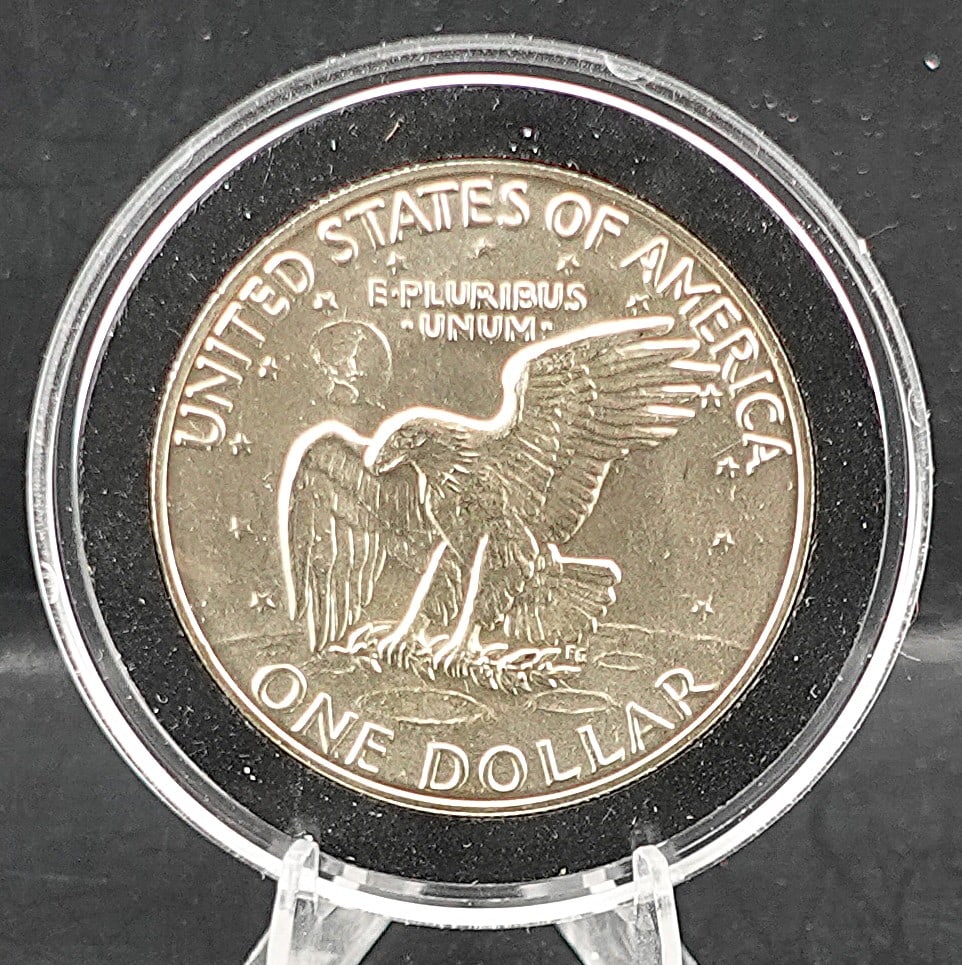 2 Coin Set. 1973-S Ike Dollar and 1965 Churchill Coin - 2