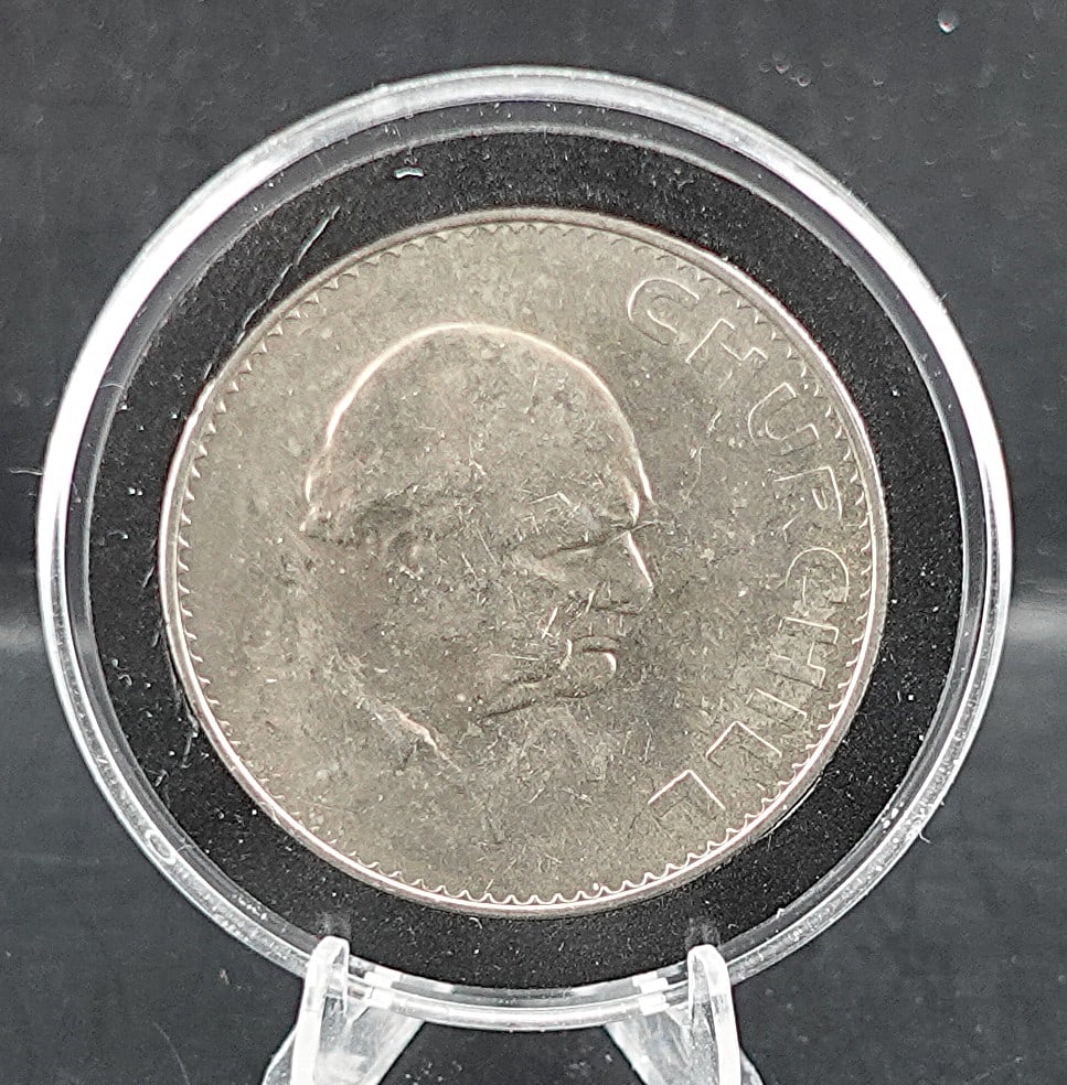 2 Coin Set. 1973-S Ike Dollar and 1965 Churchill Coin - 4