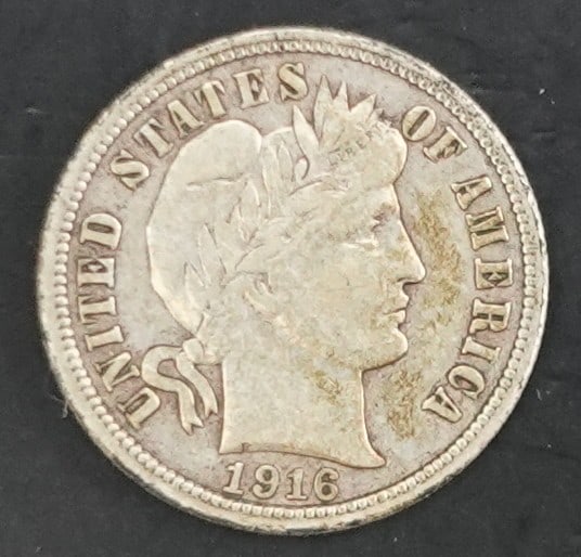 1916 Barber Dime (1 of 2)