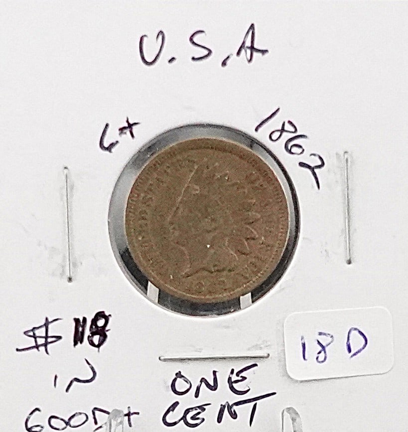 (2) 1862 and 1863 Indian Head Cent - 3