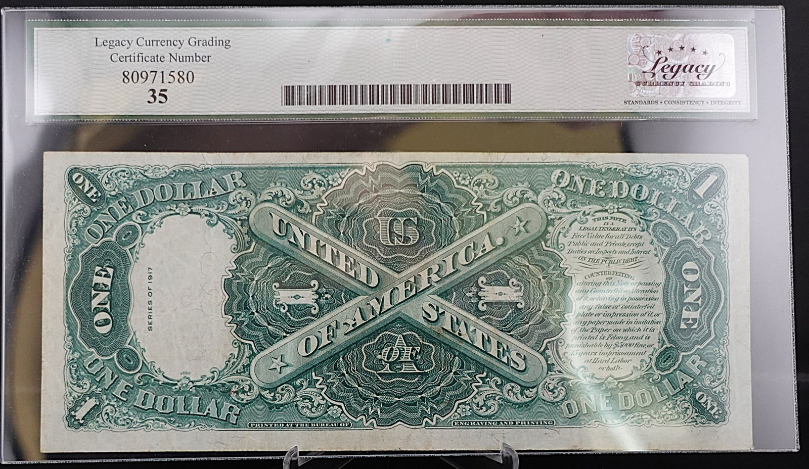 1917 $1 Legal Tender - 2