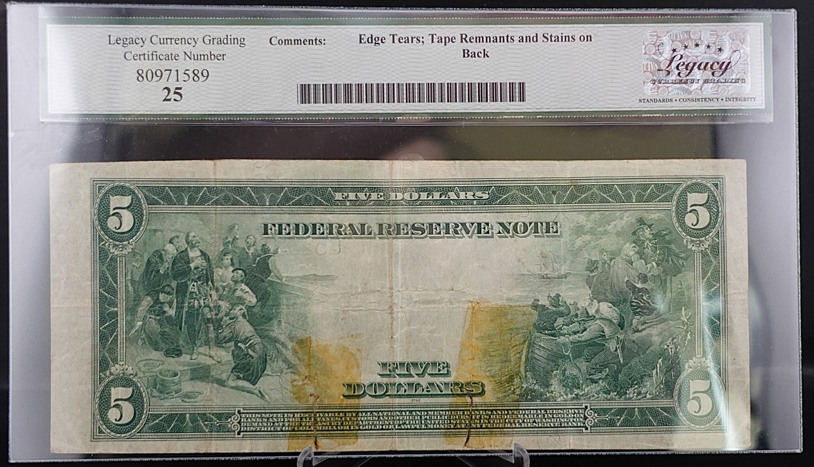 1914 $5 Chicago Federal Reserve Note - 2