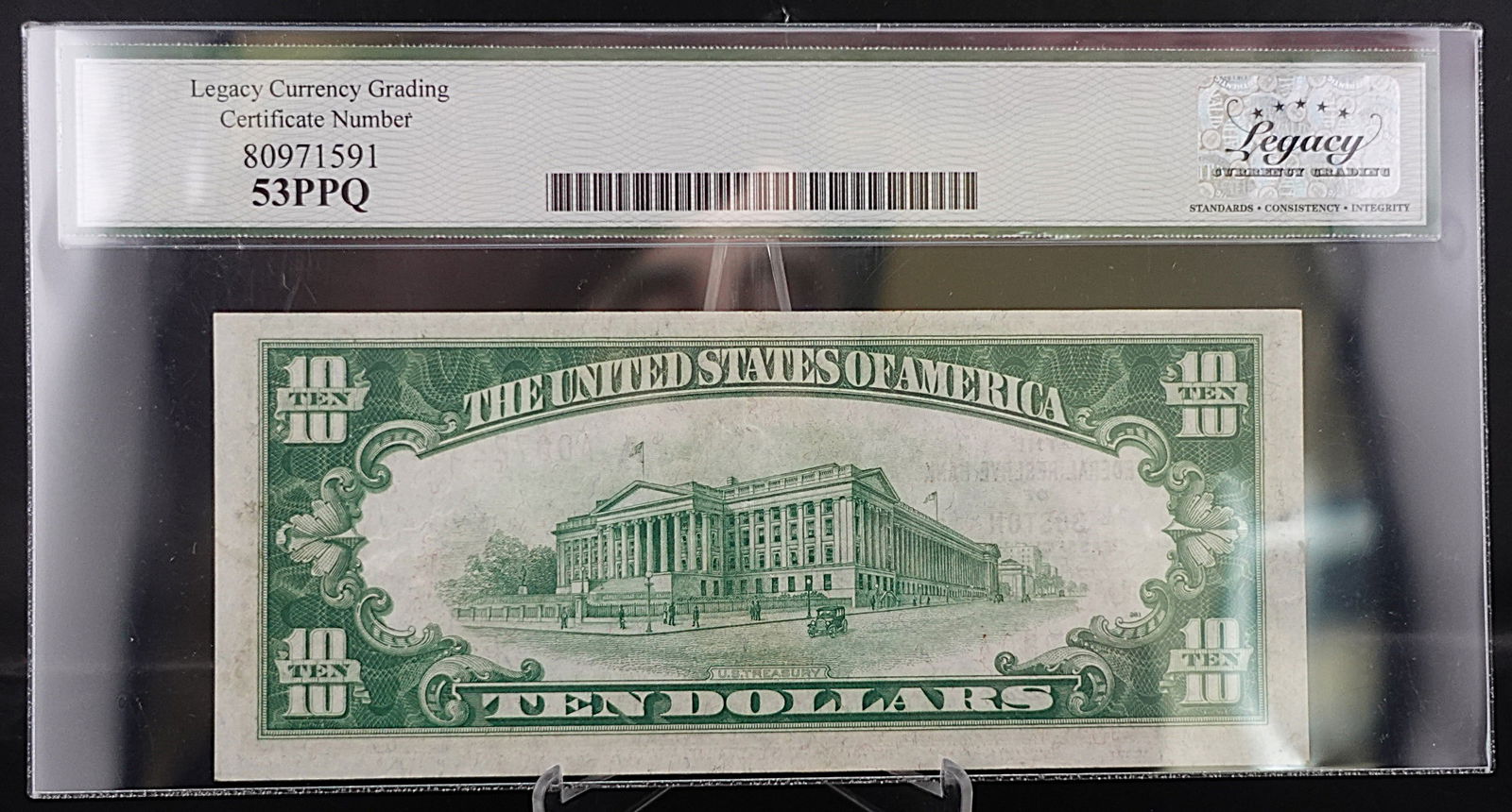 1860-A 1929 $10 Federal Reserve Bank of Boston, MA Note - 2