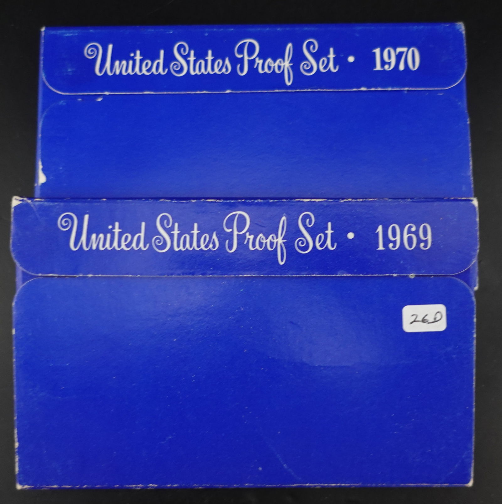 (2) Proof Sets: These are 1869 and 1970 which are also 40% Silver in the Kennedy Half Dollar High Estimate: 40Low Estimate: 20