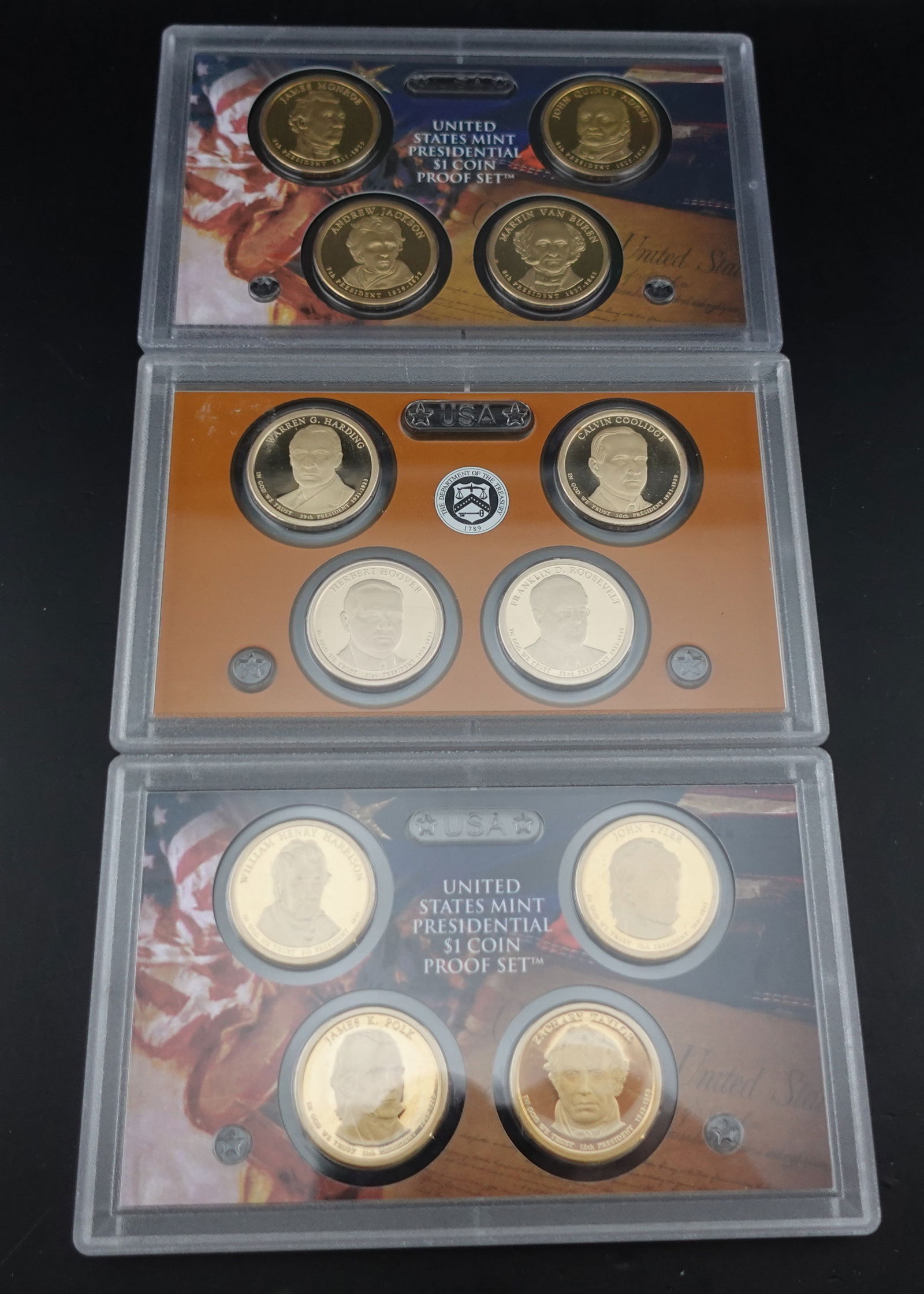 (3) Sets of US Mint Proof $1 Coins: These are Excellent Coins! High Estimate: 40Low Estimate: 30