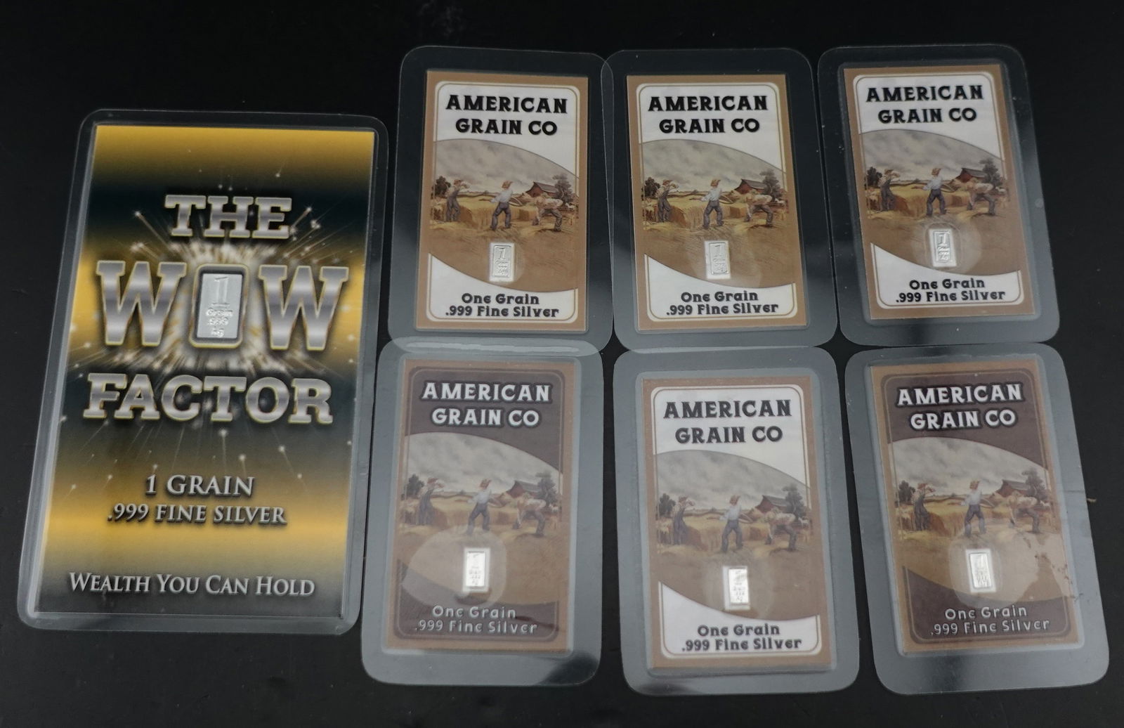 (7) 1 Grain of Pure Silver Bars: Beautiful Bars! Low Estimate: 10.00High Estimate: 20.00