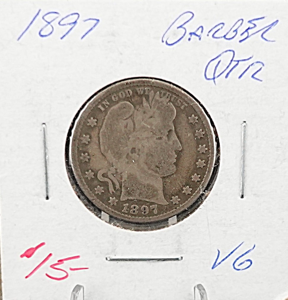 1897 Barber Quarter: 1897 Barber Quarter High Estimate: 30Low Estimate: 20