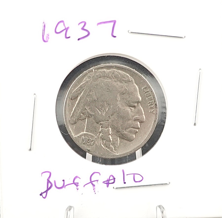 1937 Buffalo Nickel: Great Coin! High Estimate: 30Low Estimate: 20