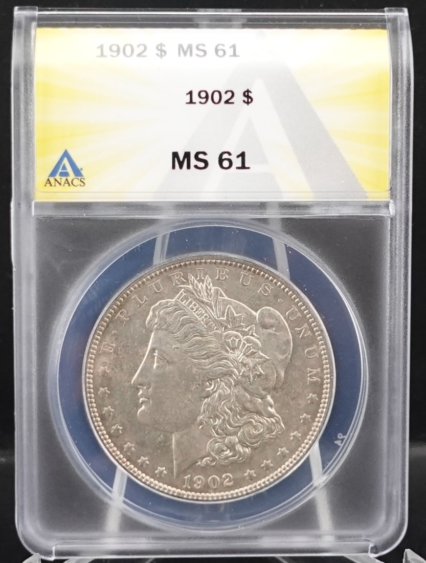 1902 Morgan Dollar: Graded MS61! Low Estimate: 120.00High Estimate: 150.00