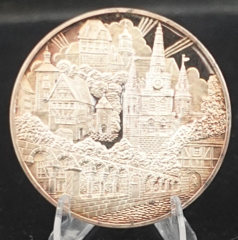 Ansbach Land Kreis Silver Medal: Gorgeous Coin! Great Toning and deep mirror proof Finish! High Estimate: 50Low Estimate: 30