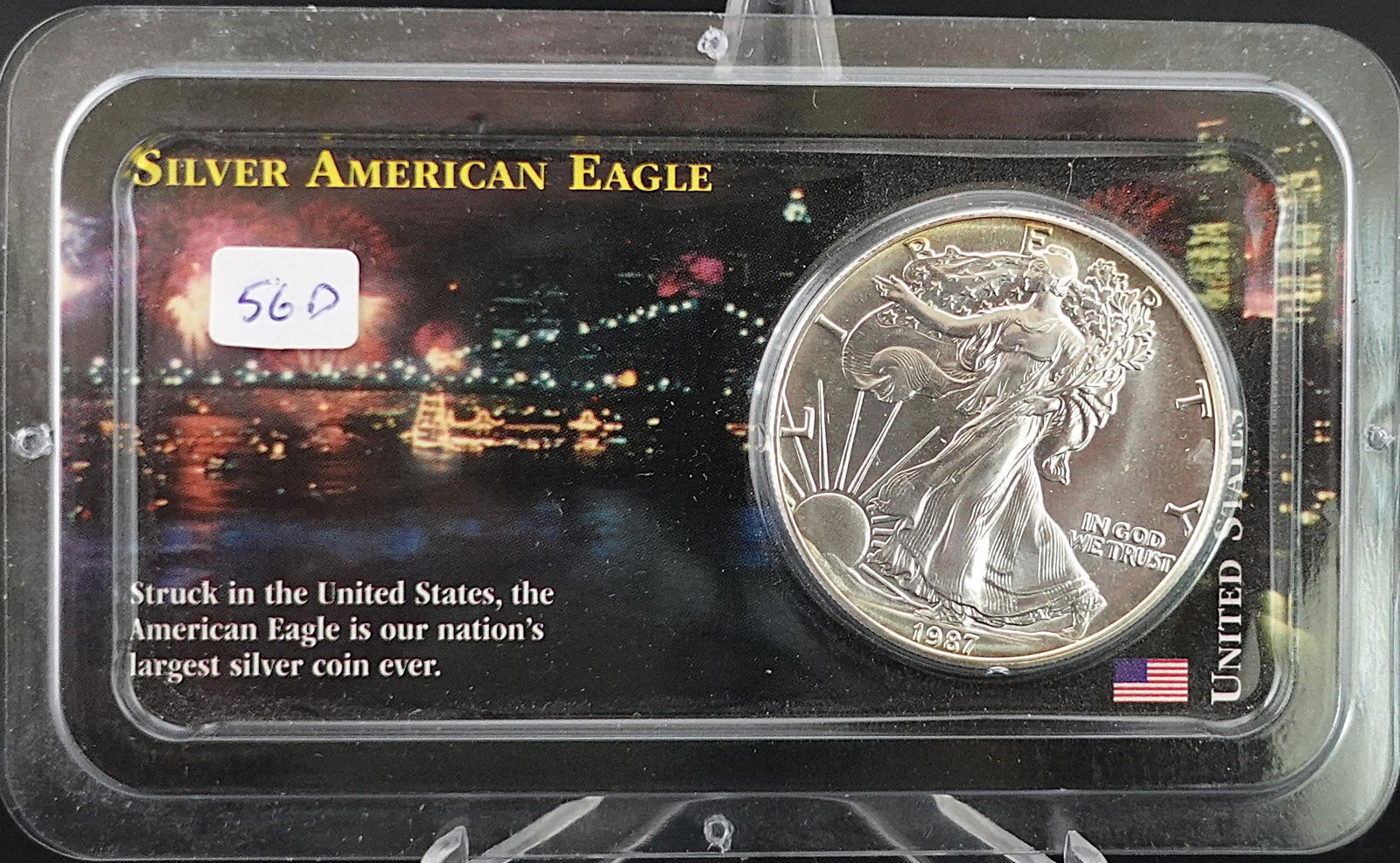 1997 American Silver Eagle: Excellent Coin! Still in the Case! High Estimate: 120 Low Estimate: 100