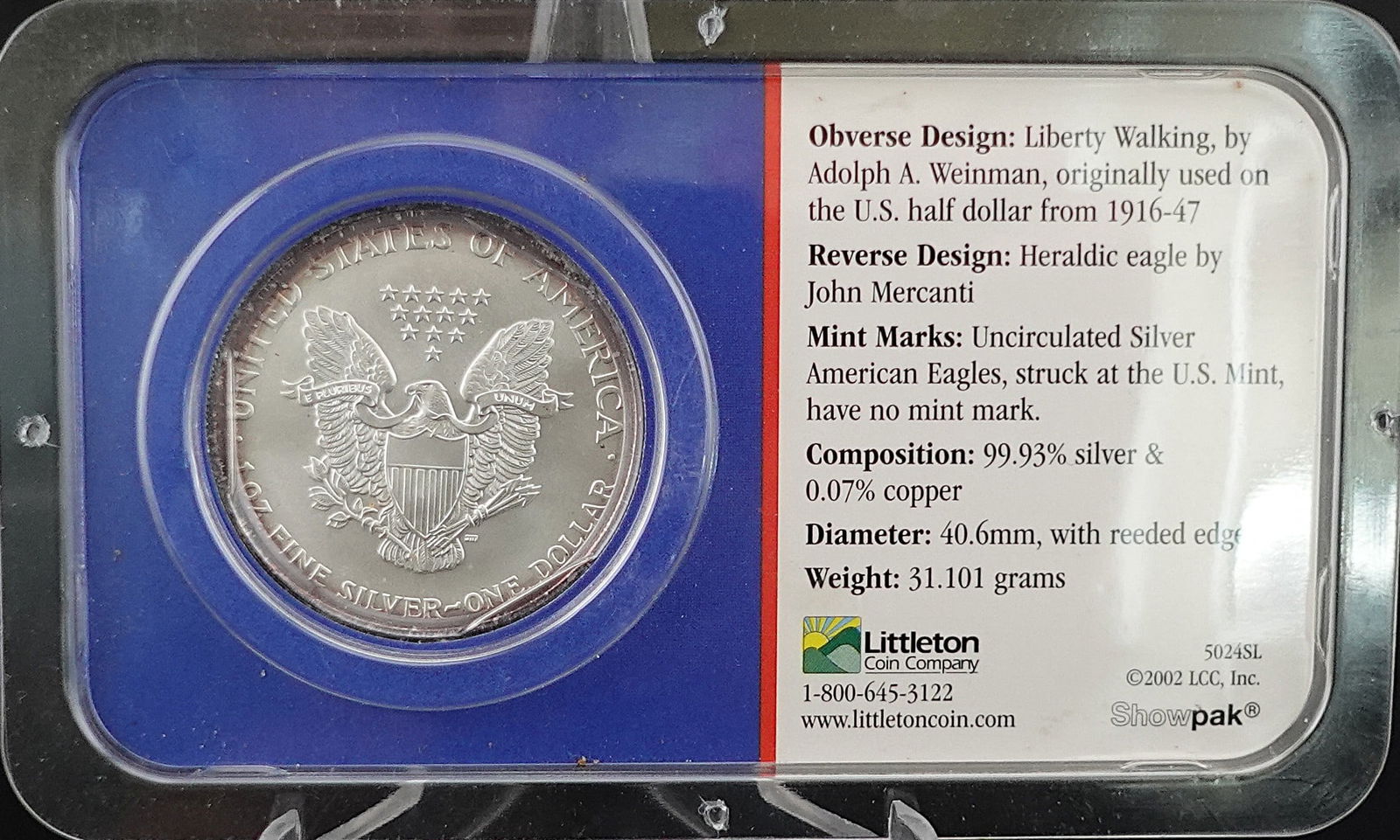 2002 American Silver Eagle - 2