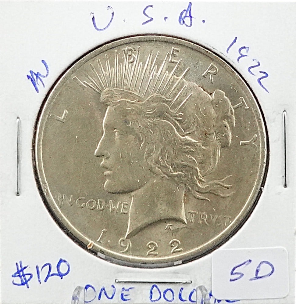 1922 Peace Dollar: Great Coin and Great Details High Estimate: 90Low Estimate: 70