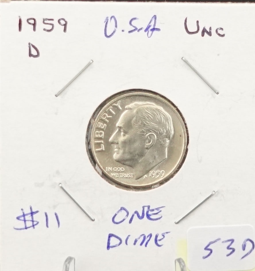 1959-D and 960 Roosevelt Dime (1 of 4)