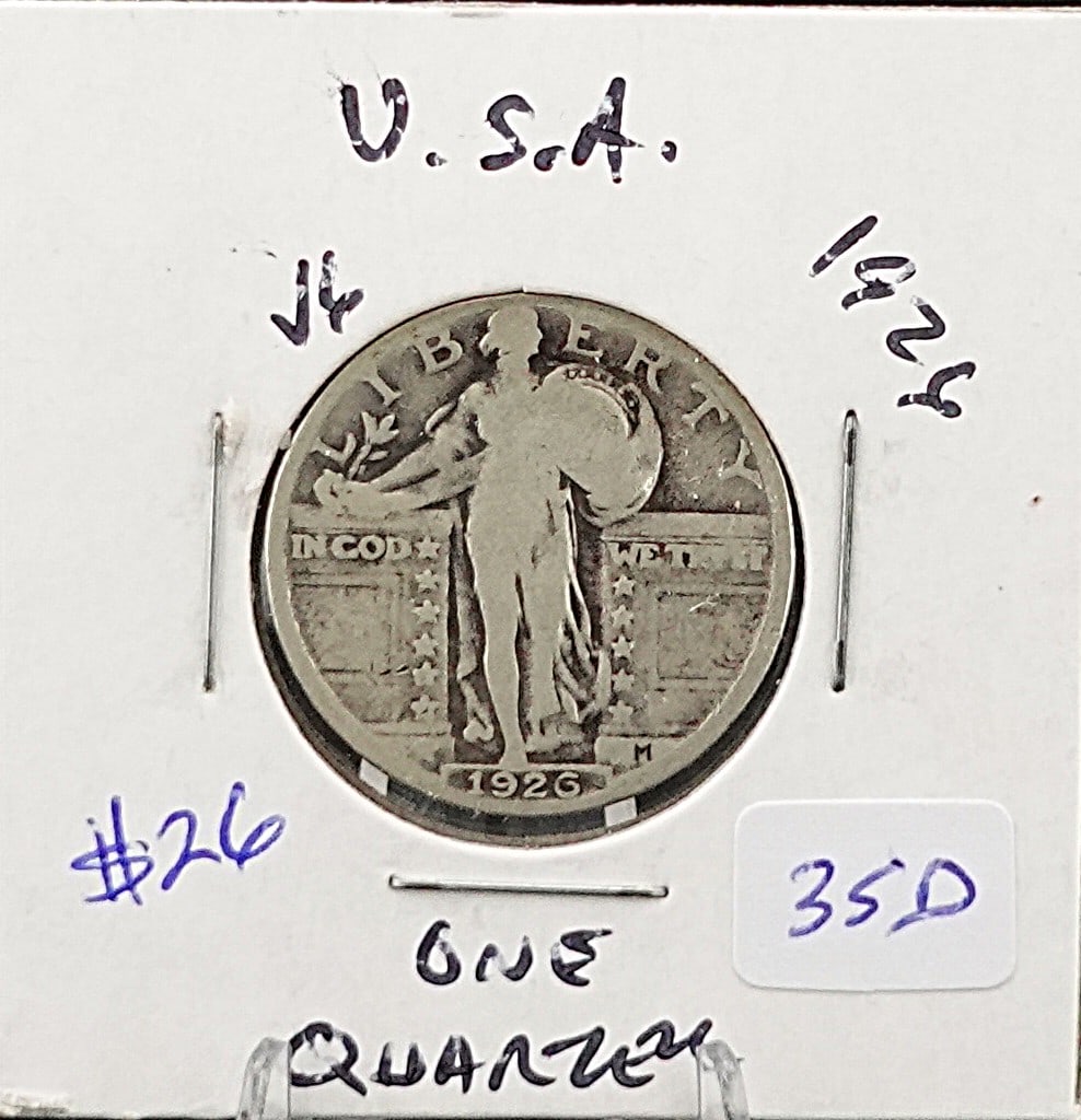 1926 SLQ: Great Early Date! Low Estimate: 20.00High Estimate: 30.00