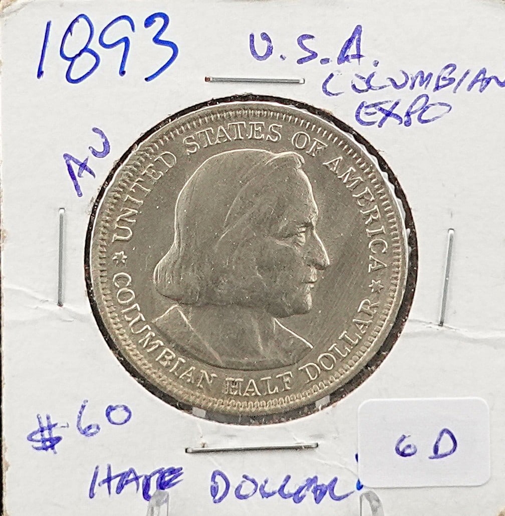 1893 Columbian Expo Half Dollar: This is a High Grade Coin! Great Details! Low Estimate: 50.00High Estimate: 60.00
