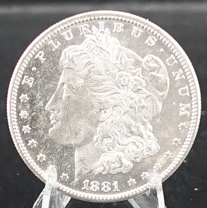 1881-S Morgan Dollar: This is a High Grade PL Coin! This is an Excellent Coin! Low Estimate: 200High Estimate: 250