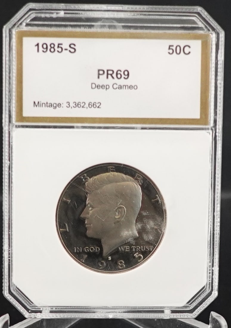 1985-S Kennedy Half Dollar: High Grade Coin! PCI Graded PR69 Low Estimate: 20.00High Estimate: 30.00
