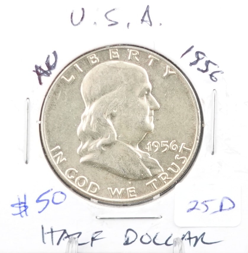 1956 Franklin Half Dollar: This is a Very High Grade Coin! Low Estimate: 40.00High Estimate: 60.00